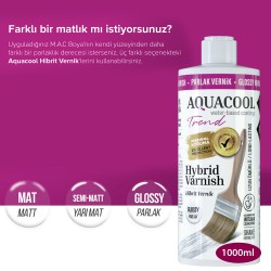 Aquacool - AquaCool Trend Hybrid Varnish Hobi Boyası Su Bazlı Hibrit Vernik 1000 ml