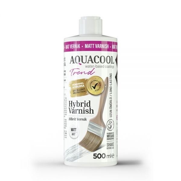 AquaCool Trend Hybrid Varnish Hobi Boyası Su Bazlı Hibrit Vernik 500 ml