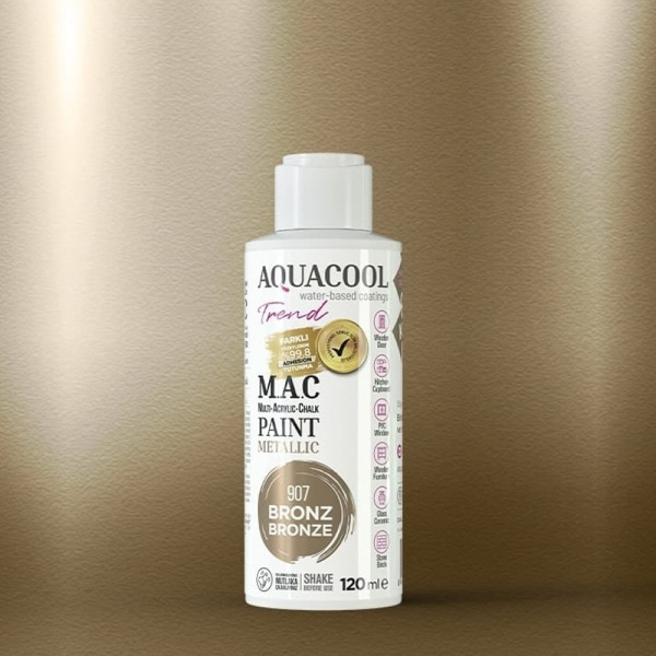 AquaCool Trend M.A.C Hobi Boyası Metalik Boya 120 ml + - 4