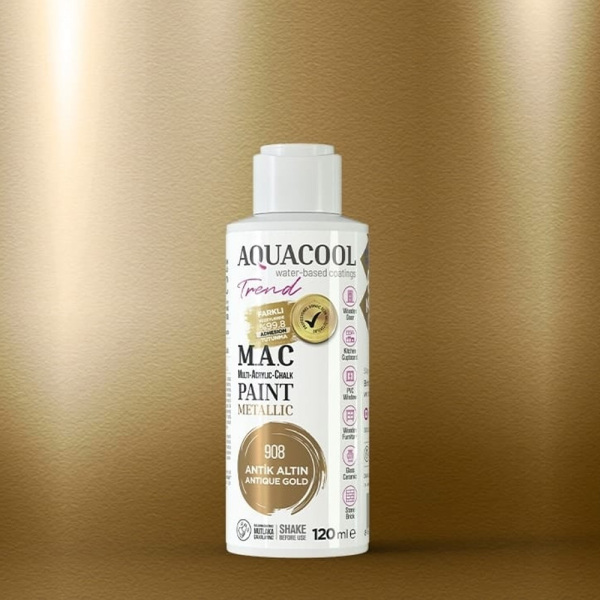 AquaCool Trend M.A.C Hobi Boyası Metalik Boya 120 ml + - 5