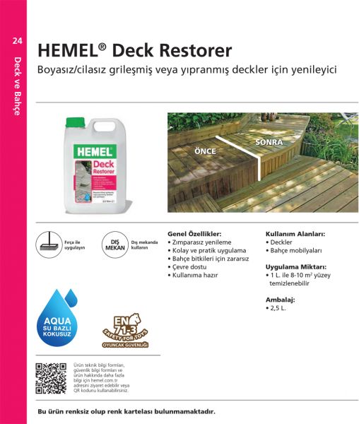 HEMEL DECK CLEANER TEMİZLEYİCİ DECK YÜZEY TEMİZLEYİCİ 2,5 LT