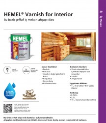 HEMEL VARNİSH FOR İNTERİOR SU BAZLI - AQUA LAMBRİ CİLA İÇ MEKAN 0,75 LT - Thumbnail