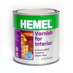 HEMEL - HEMEL VARNİSH FOR İNTERİOR SU BAZLI - AQUA LAMBRİ CİLA İÇ MEKAN 0,75 LT