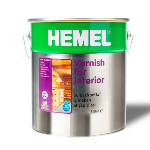 HEMEL VARNİSH FOR İNTERİOR SU BAZLI - AQUA LAMBRİ CİLA İÇ MEKAN 15 LT