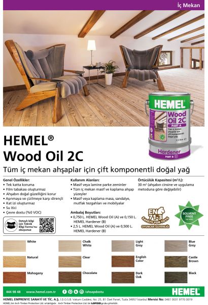 HEMEL WOOD OİL 2C-SET YAĞ İÇ MEKAN 0,30 LT