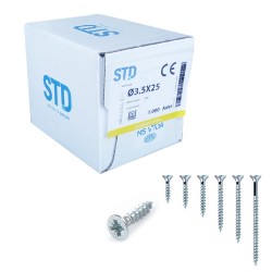 STD - STD SUNTA VİDASI 3,5 x 25 YHB 1000 LİK KUTU TAM DİŞ