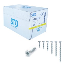 STD - STD SUNTA VİDASI 3,5 x 30 YHB 1000 LİK KUTU TAM DİŞ