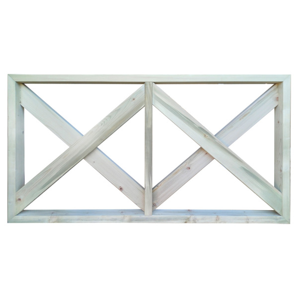 SZN Çit Çapraz İkili CT04 150 Cm x 9 Cm x 80 Cm Emprenyeli - 1