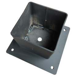 SZN KARE PERGULE AYAĞI METAL 14 x 14 SİYAH BOYALI SZN001 - 2