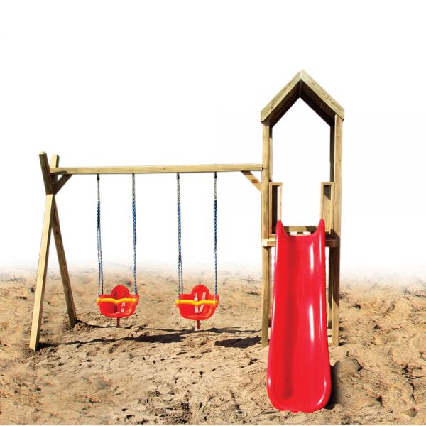 SZN Oyun Parkı Tek Kuleli Çocuk Parkı OG01 405 Cm x 420 Cm x 305 Cm Emprenyeli