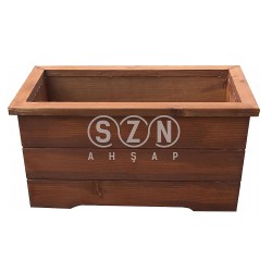 SZN - SZN Saksı 9 x 2 SA08 50 Cm x 25 Cm x 30 Cm Emprenyeli 3 Sıra