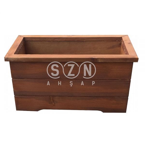 SZN Saksı 9 x 2 SA08 50 Cm x 25 Cm x 30 Cm Emprenyeli 3 Sıra