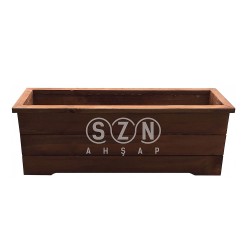 SZN - SZN Saksı 9 x 2 SA09 75 Cm x 25 Cm x 30 Cm Emprenyeli 3 Sıra