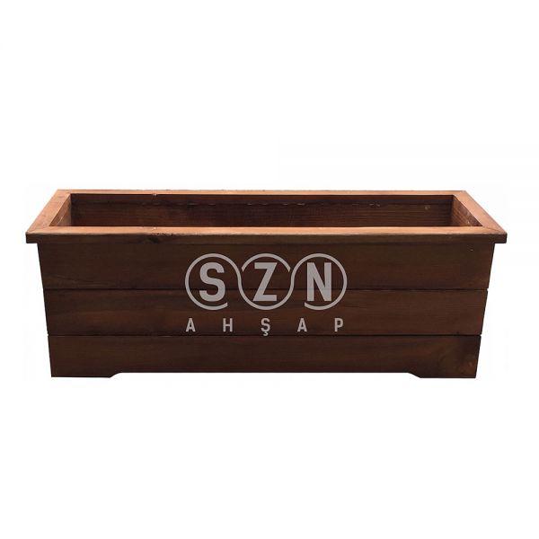 SZN Saksı 9 x 2 SA09 75 Cm x 25 Cm x 30 Cm Emprenyeli 3 Sıra