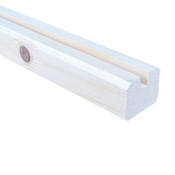 SZN Wood - Ahşap Seperatör Profili 4,0 x 3,0 Cm LADİN 4 KÖŞE PAHLI KÖŞE KENAR KANAL ENİ 8 mm