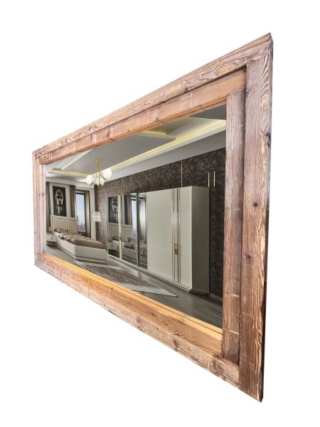 SZN Wood Ayna Sotka Ladin Yaşlandırma Ağartma 245 x 135 x 6 cm Ayna Dahil
