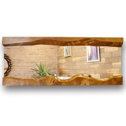 SZN Wood - SZN Wood Ayna Sulamalı Ladin Doğal SZN-51 148 x 70 x 3,5 cm Ayna Dahil
