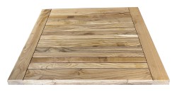 SZN Wood Bahçe Masa Tablası Kestane Frame 4 Kenar Düz Natural Teak Oil -- --   x   x 3,5 cm + - Thumbnail