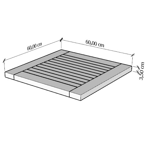 SZN Wood Bahçe Masa Tablası Kestane Frame 4 Kenar Düz Natural Teak Oil -- --   x   x 3,5 cm +