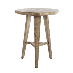 SZN Wood Bar Masa Ladin Testere İzli Ganita Sekizgen Patina -- Ultra Mat -- 87 x 87 x 107 cm - 2