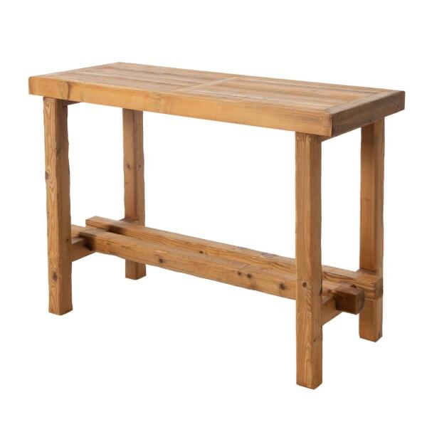 SZN Wood Bar Masa Ladin Yaşlandırma Sotka 4 Kenar Düz Ağartma -- Ultra Mat -- 150 x 60 x 105 cm - 1