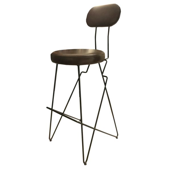 SZN Wood Bar Sandalyesi Biss Yuvarlak Özel Renk Siyah - 75cm Oturum 48x48x113cm  