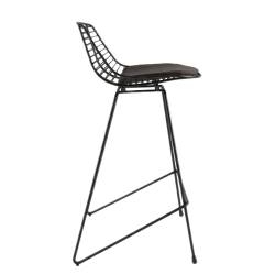 SZN Wood Bar Sandalyesi Bura Mini - - Siyah Siyah 65cm Oturum 45x47x88cm   - 2