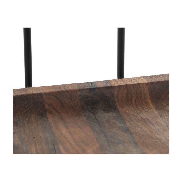 SZN Wood Bar Sandalyesi Cafe 3D Ceviz - Siyah W01-Dark Oak 75cm Oturum 48x48x107cm