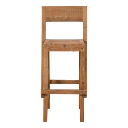 SZN Wood Bar Sandalyesi Sotka - - - Ağartma 75cm Oturum 47x52x110cm Ladin Yaşlandırma - Thumbnail