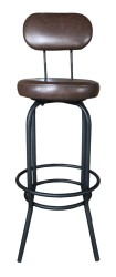 SZN Wood Bar Sandalyesi Tess Döşemeli Özel Renk Siyah - 75cm Oturum 36x36x110cm - Thumbnail