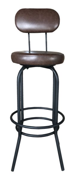 SZN Wood Bar Sandalyesi Tess Döşemeli Özel Renk Siyah - 75cm Oturum 36x36x110cm