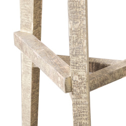 SZN Wood Bar Taburesi Ganita Ladin Testere İzli - - Patina 75cm Oturum 40x40x75cm   - 4