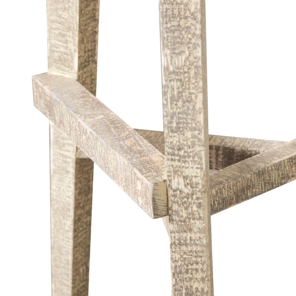 SZN Wood Bar Taburesi Ganita Ladin Testere İzli - - Patina 75cm Oturum 40x40x75cm   - 4