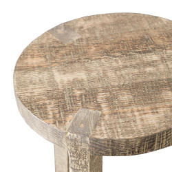 SZN Wood Bar Taburesi Ganita Ladin Testere İzli - - Patina 75cm Oturum 40x40x75cm   - 5