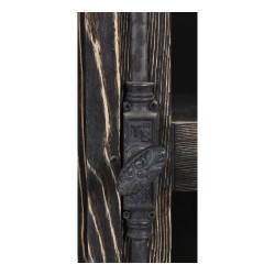 SZN Wood Büfe Moiso Ladin Eskitme SZN-51-Teak 100 x 40 x 200 cm Çift Renk İspanyoletli - Thumbnail