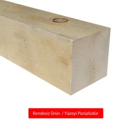 SZN Wood - Ahşap Düz Profil 9,5 x 9,5 Cm LADİN RENDESİZ