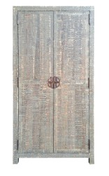 SZN Wood Gardrop Ganita Ladin Testere İzli Patina 100 cm x 44 cm x 198 cm - Thumbnail