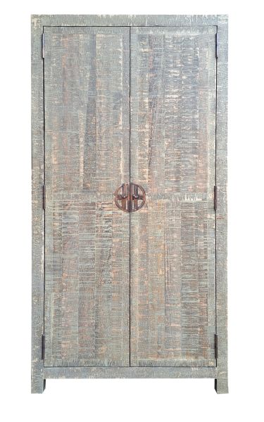 SZN Wood Gardrop Ganita Ladin Testere İzli Patina 100 cm x 44 cm x 198 cm