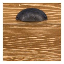 SZN Wood İçki Dolabı Dark Ladin Eskitme Ahşap SZN-51 55 x 30 x 155 cm Düz Kapak - Thumbnail