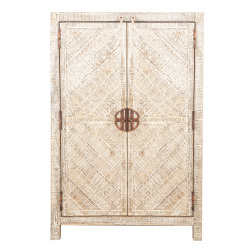 SZN Wood İçki Dolabı Ganita Ladin Testere İzli Patina 100 x 50 x 151 cm Çapraz - SZN Wood