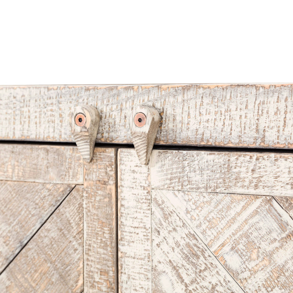 SZN Wood İçki Dolabı Ganita Ladin Testere İzli Patina 100 x 50 x 151 cm Çapraz - 7