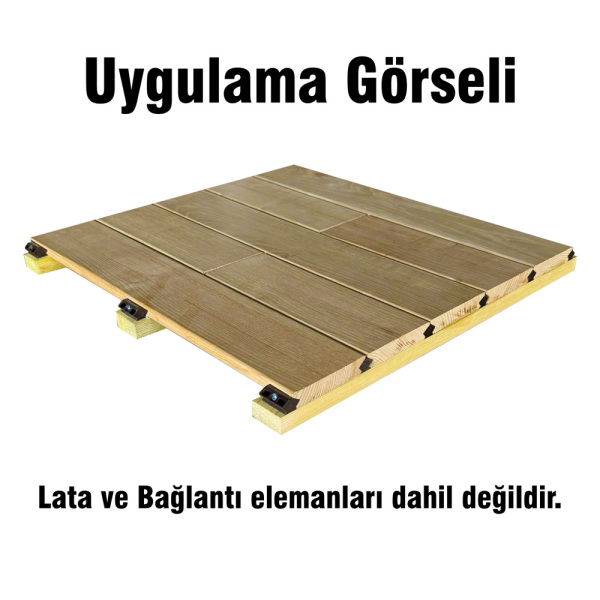 SZN Wood Kanallı Deck 100 x 9,0 x 1,8 Cm KESTANE 1.SINIF + - 5
