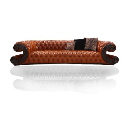 SZN Wood - SZN Wood Kanepe Legend 3 lü Özel Ölçü Doğal Deri Tarçın 300 x 125 x 75 cm