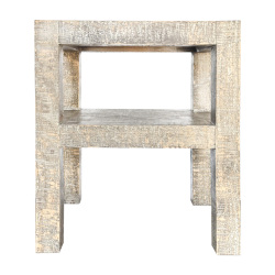 SZN Wood Komodin Ganita Ladin Testere İzli Patina 50 cm x 40 cm x 60 cm - 4