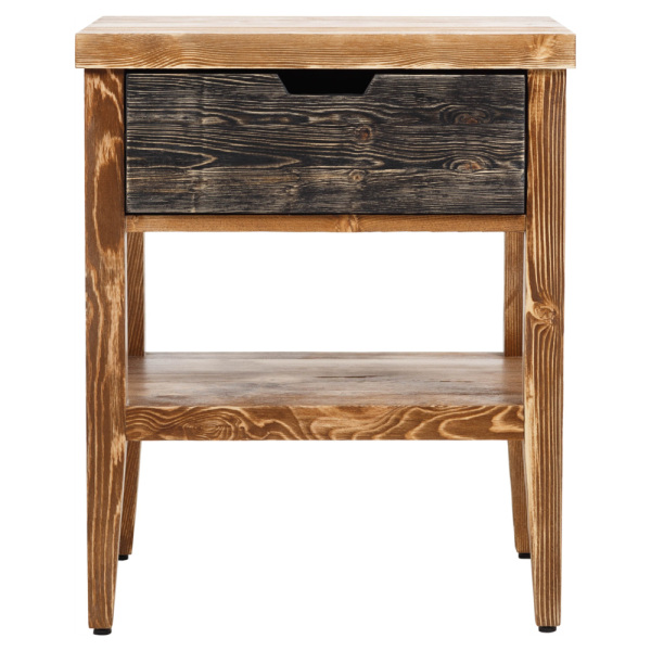 SZN Wood Komodin Moiso Ladin Eskitme Ahşap SZN51-Teak 50 cm x 40 cm x 60 cm - 1