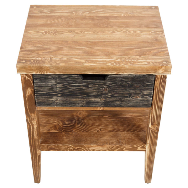 SZN Wood Komodin Moiso Ladin Eskitme Ahşap SZN51-Teak 50 cm x 40 cm x 60 cm - 2