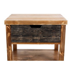 SZN Wood Komodin Moiso Ladin Eskitme Ahşap SZN51-Teak 50 cm x 40 cm x 60 cm - 6