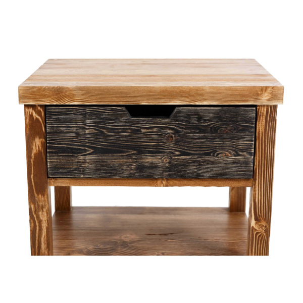 SZN Wood Komodin Moiso Ladin Eskitme Ahşap SZN51-Teak 50 cm x 40 cm x 60 cm - 6