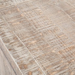 SZN Wood Konsol Ganita Ladin Testere İzli Patina 195 x 54 x 91 cm Düz Kapak - Thumbnail