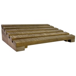 SZN Wood - SZN Wood Kuro Ayak Standı Ladin Testere İzli 40x30x11cm SZN-51-Teak